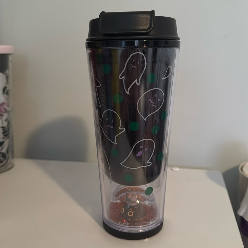 Rare limited edition Starbucks Japan 2020 ghost tumbler snow globe
